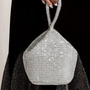 Silver Glitter Handbag